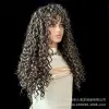 Sweet potato Internet celebrity Latin American Roll full wig, 30-inch to waist-length long curly hair, African fluffy wig Wigs Application Scenario